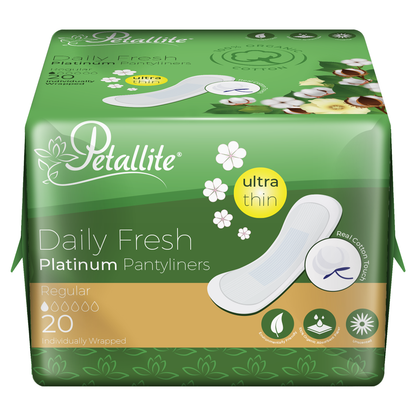 Petallite Organic Daily Fresh Pantyliners - Lab Verified Safety